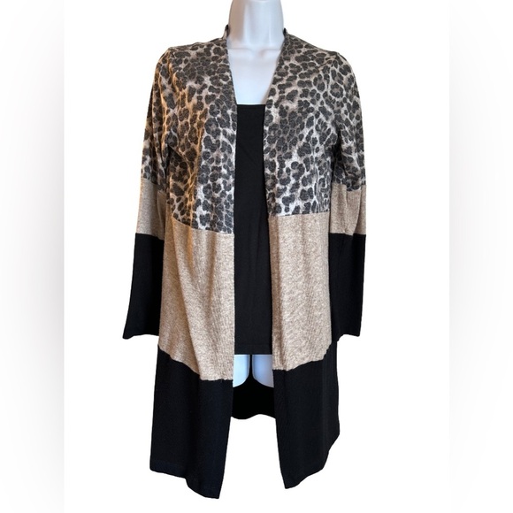 DAYTRIP LEOPARD PRINT OPEN FRONT CARDIGAN - Picture 2 of 2